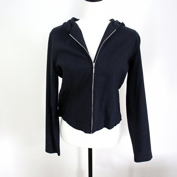 90s Navy Short Hooded Jacket, MEXX for Women, Size 4 - Picture 1 of 7